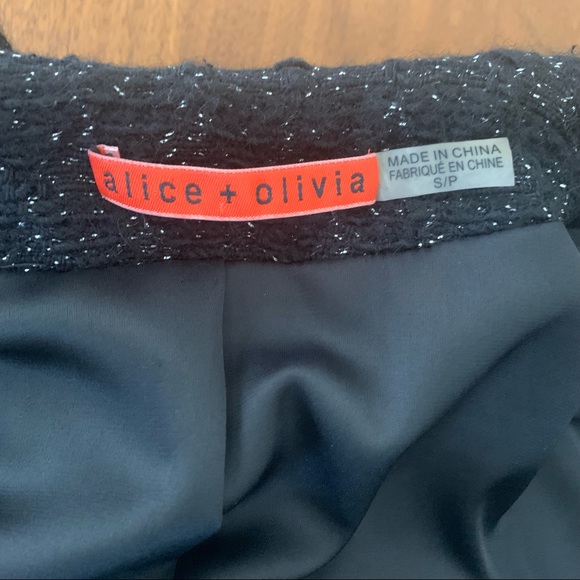 Alice + Olivia Rhinestone Bead Embellished Tweed Evening Party Blazer Jacket - Picture 11 of 12